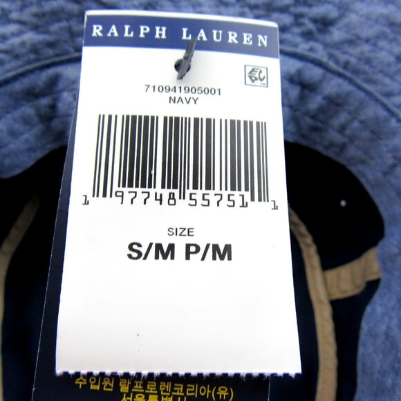 Polo Ralph Lauren Embroidered Bear Bucket Hat Adult Size S/M Navy Blue NEW - Picture 11 of 12